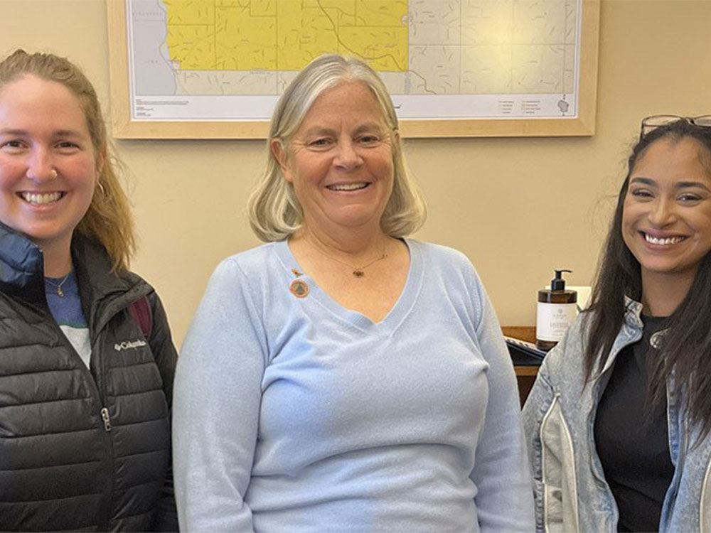Free Press Action’s Sarah Stone and Arin Anderson with Wisconsin State Rep. Tara Johnson