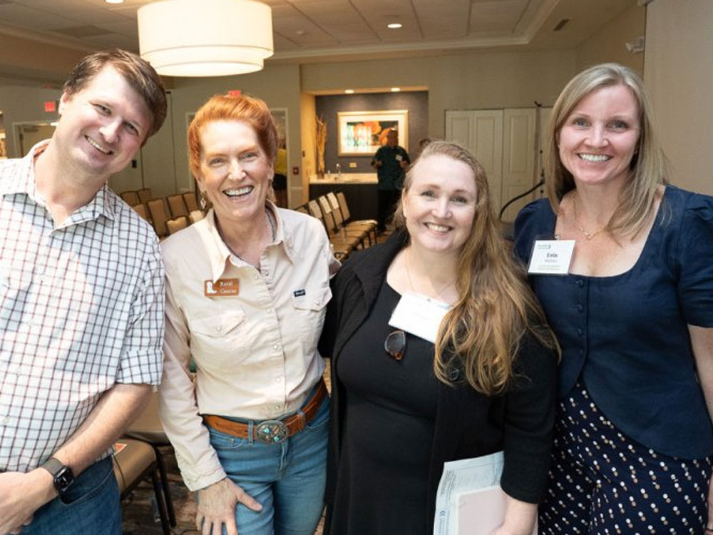 Press Forward PA Wilds Director Joy Vincent-Killian (second from left) and study co-author Fiona Morgan (third from left) at an event celebrating the release of Local News in the Pennsylvania Wilds. Credit: Charles McClanahan